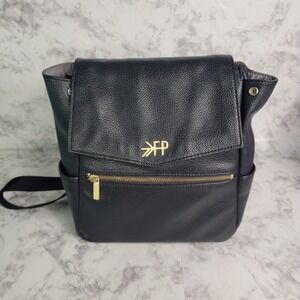 Freshly Picked Classic Diaper Bag Mini Black Vegan Leather Backpack